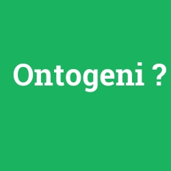 Ontogeni