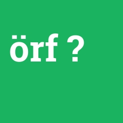 örf