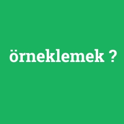 örneklemek