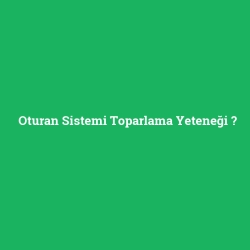 Oturan Sistemi Toparlama Yeteneği foto galeri