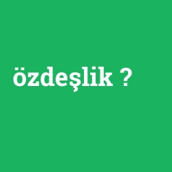 özdeşlik