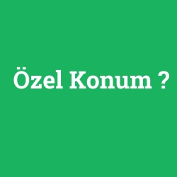 Özel Konum