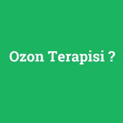 Ozon Terapisi