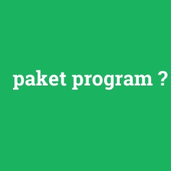 paket program