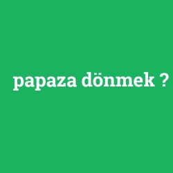 papaza dönmek