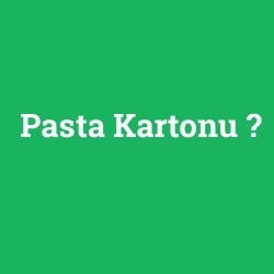 Pasta Kartonu