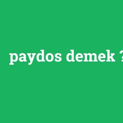paydos demek