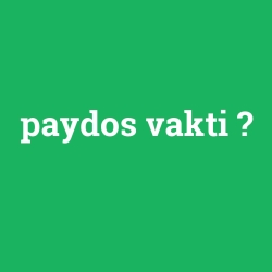 paydos vakti foto galeri