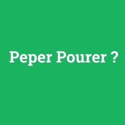 Peper Pourer foto galeri