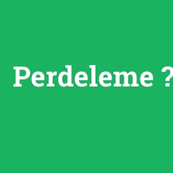 Perdeleme