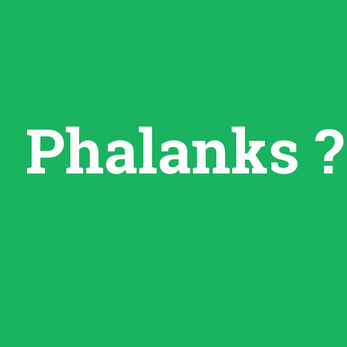 Phalanks, Phalanks nedir ,Phalanks ne demek