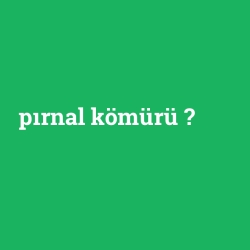 pırnal kömürü