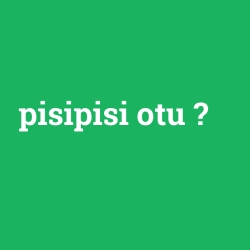 pisipisi otu