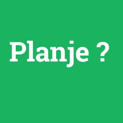Planje