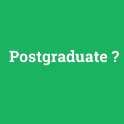 Postgraduate