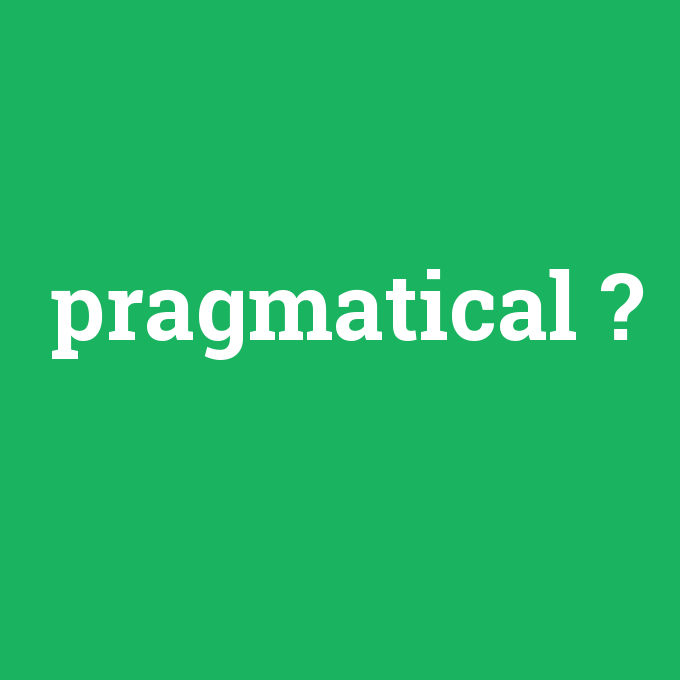 pragmatical, pragmatical nedir ,pragmatical ne demek