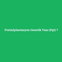 Preimlplantasyon Genetik Tanı (Pgt)