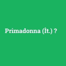 Primadonna (İt.)