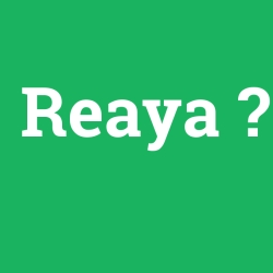Reaya foto galeri