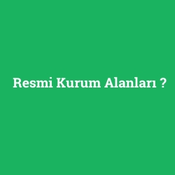 Resmi Kurum Alanları