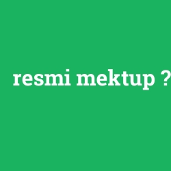 resmi mektup