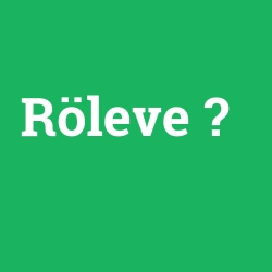 Röleve