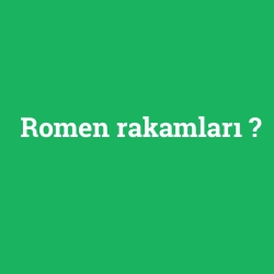 Romen rakamları