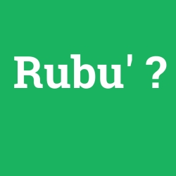 Rubu'