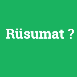 Rüsumat