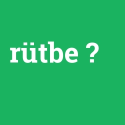 rütbe
