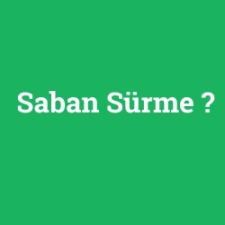 Saban Sürme