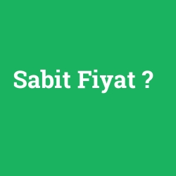 Sabit Fiyat foto galeri