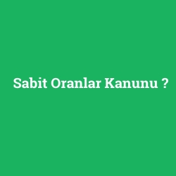 Sabit Oranlar Kanunu