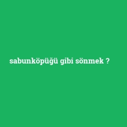 sabunköpüğü gibi sönmek foto galeri