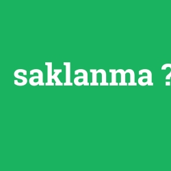 saklanma