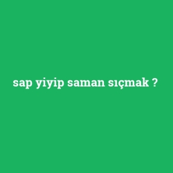 sap yiyip saman sıçmak