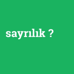 sayrılık