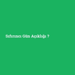 Sıfırıncı Gün Açıklığı