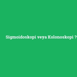 Sigmoidoskopi veya Kolonoskopi foto galeri