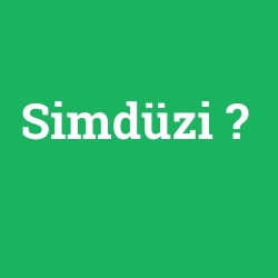 Simdüzi