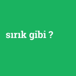 sırık gibi