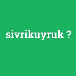 sivrikuyruk