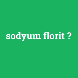 sodyum florit