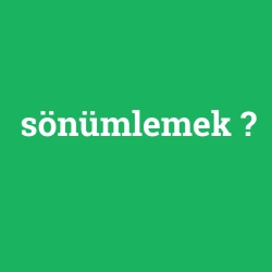 sönümlemek