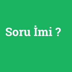 Soru İmi
