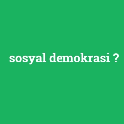 sosyal demokrasi