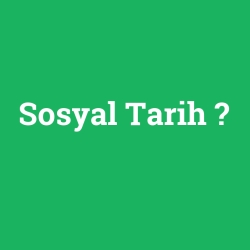Sosyal Tarih