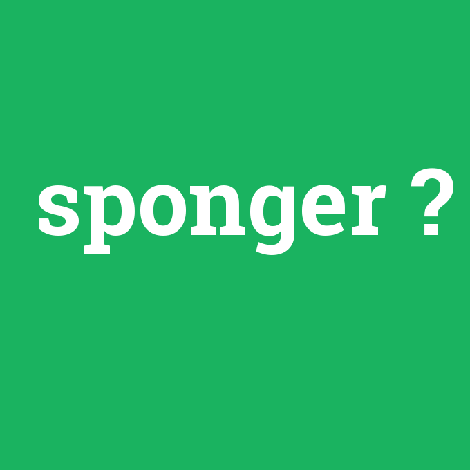 sponger, sponger nedir ,sponger ne demek