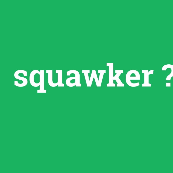 squawker, squawker nedir ,squawker ne demek