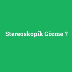 Stereoskopik Görme foto galeri
